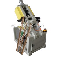 Wrap around OD/ID edge board edge protector re-cutting machine